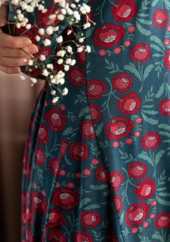 Gudrun Sjödén Trikåklänning "Dagny" i lyocell/elastan Indigogrön Sale