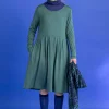 Gudrun Sjödén Trikåklänning "Helga" i lyocell/elastan Opalgrön Online