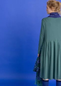 Gudrun Sjödén Trikåklänning "Helga" i lyocell/elastan Opalgrön Online