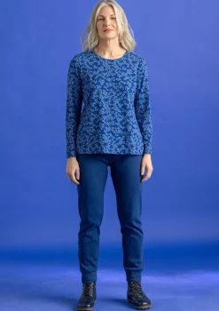 Gudrun Sjödén Trikåleggings i ekologisk bomullsrib Indigoblå Fashion