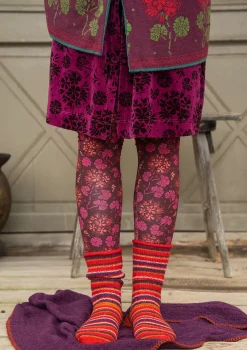 Gudrun Sjödén Trikåleggings "Pelargon" i lyocell/elastan Aubergine Hot