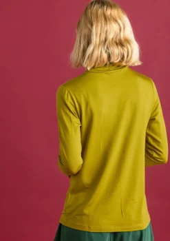 Gudrun Sjödén Trikåpolo i lyocell/elastan Olivolja Clearance