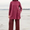 Gudrun Sjödén Trikåtunika i ekologisk bomull/modal/elastan Purpur Hot
