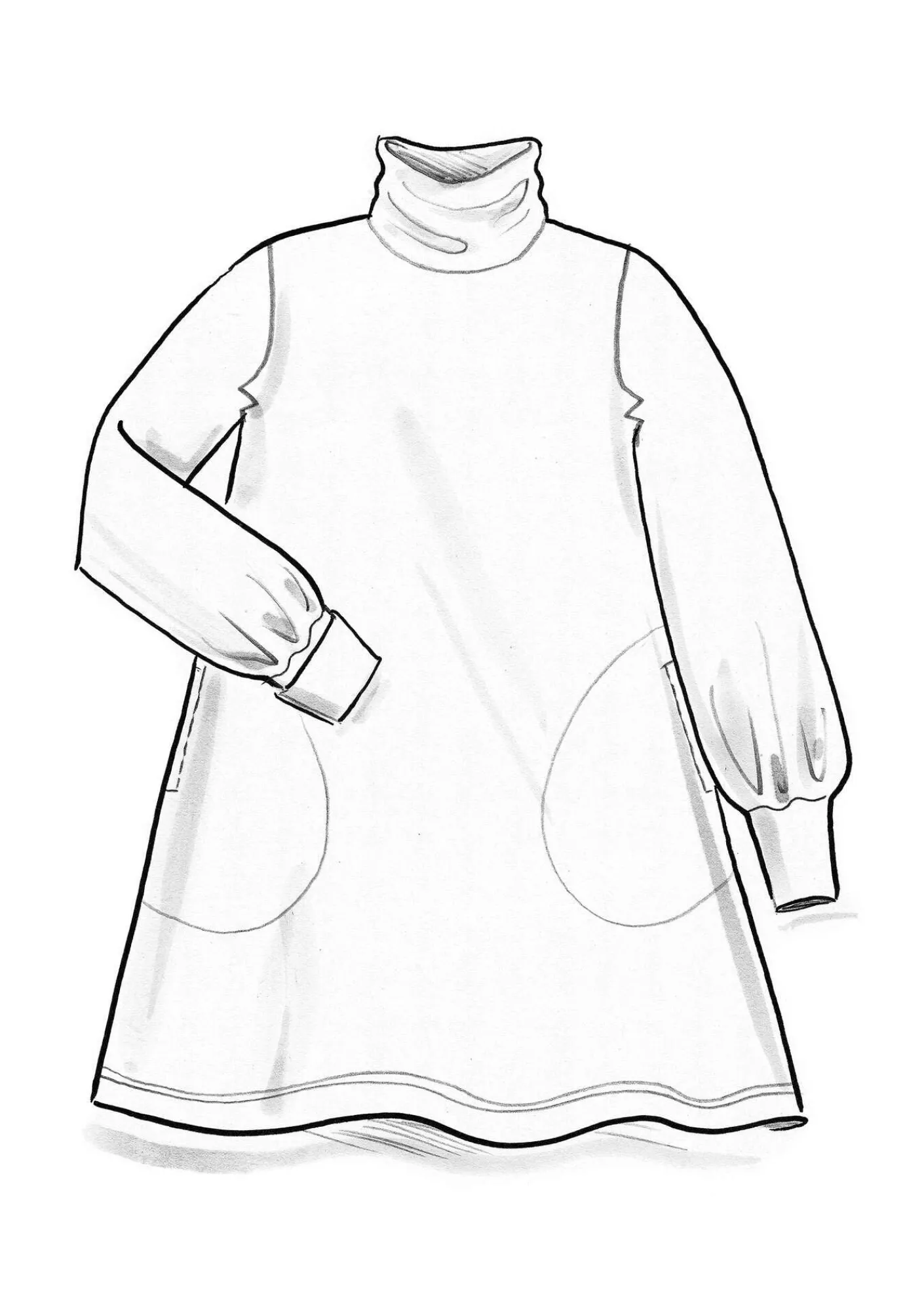 Gudrun Sjödén Trikåtunika i ekologisk bomull/modal/elastan Mossgrön Fashion