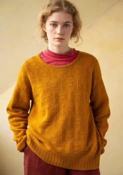 Gudrun Sjödén Tröja "Vega" i lammull Senap/melange Hot