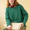 Gudrun Sjödén Tröja "Vega" i lammull Ljusbuteljgrön/neps Fashion