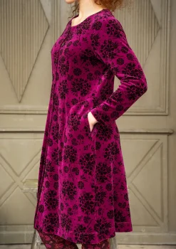 Gudrun Sjödén Velourklänning "Selma" i ekologisk bomull/återvunnen polyester Vindruva Sale