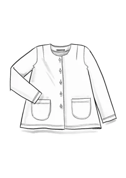 Gudrun Sjödén Velourkofta i ekologisk bomull/återvunnen polyester Svart Outlet