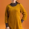 Gudrun Sjödén Velourtunika i ekologisk bomull/återvunnen polyester Curry New