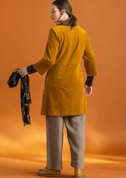 Gudrun Sjödén Velourtunika i ekologisk bomull/återvunnen polyester Curry New