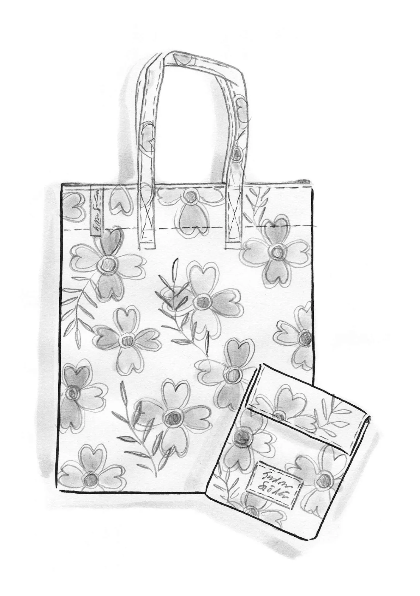 Gudrun Sjödén Vikbar shoppingpåse "Peggy" i återvunnen polyester Hibiskus Fashion