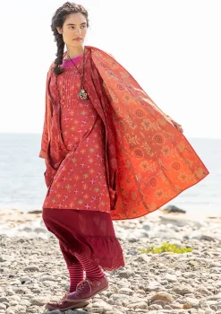 Gudrun Sjödén Vändbar kappa "Kavita" i ekologisk bomull Henna Hot