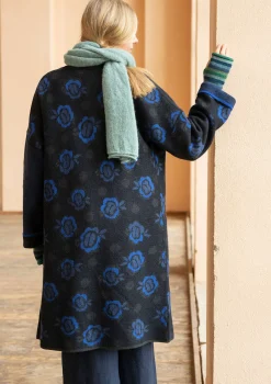 Gudrun Sjödén Vändbar stickad kappa "Aria" i filtad ull Svart Best
