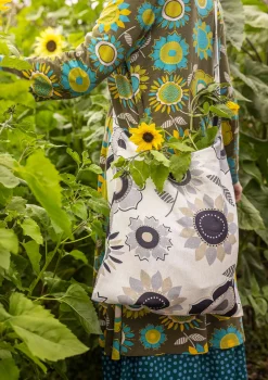 Gudrun Sjödén Väska "Sunflower" i ekologisk bomull/lin Oblekt Fashion