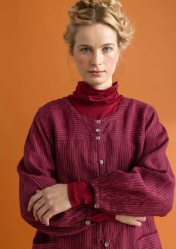 Gudrun Sjödén Vävd artistblus ”Asta” i lin Purpur/randig Best