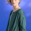 Gudrun Sjödén Vävd blus ”Hedda” i ekologisk bomull Opalgrön Best