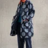 Gudrun Sjödén Vävd kappa "Stone" i ullblandning Bläck New