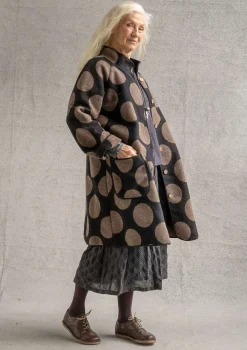 Gudrun Sjödén Vävd kappa "Stone" i ullblandning Svart Clearance