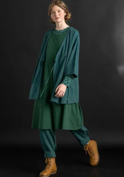 Gudrun Sjödén Vävd kimono i ekologisk bomullsdobby Opalgrön Online