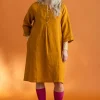 Gudrun Sjödén Vävd klänning ”Asta” i lin Senap Sale