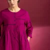 Gudrun Sjödén Vävd klänning ”Ava” i ekologisk bomull Hibiskus Best