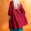 Gudrun Sjödén Vävd klänning ”Hedda” i ekologisk bomull Granatäpple Fashion