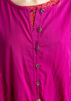 Gudrun Sjödén Vävd klänning ”Hedda” i ekologisk bomull Cerise Fashion