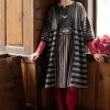 Gudrun Sjödén Vävd klänning "Sofia" i ekologisk bomull Svart Best