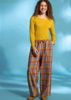 Gudrun Sjödén Vävd pyjamasbyxa "Skagen" i ekologisk bomull Brändsienna Fashion