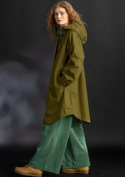 Gudrun Sjödén Vävd regnjacka ”Hedda” i ekologisk bomull Mörkoliv Fashion