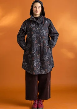 Gudrun Sjödén Vävd regnjacka ”Hedda” i ekologisk bomull Svart/mönstrad Outlet