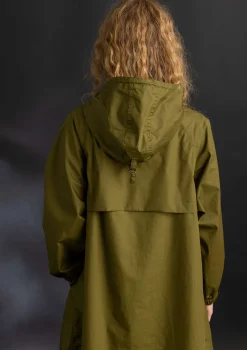 Gudrun Sjödén Vävd regnjacka ”Hedda” i ekologisk bomull Mörkoliv Fashion