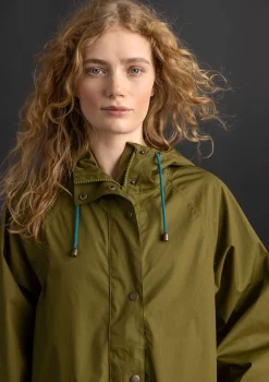 Gudrun Sjödén Vävd regnjacka ”Hedda” i ekologisk bomull Mörkoliv Fashion