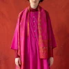 Gudrun Sjödén Vävd sjal "Kamelia" i ekologisk bomull/siden Cerise Discount