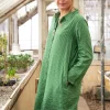 Gudrun Sjödén Vävd skjortklänning "Värmland" i ekologisk bomull Sjögräs Fashion