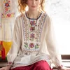 Gudrun Sjödén Vävd tunika "Wanja" i ekologisk bomull Fjäder Online